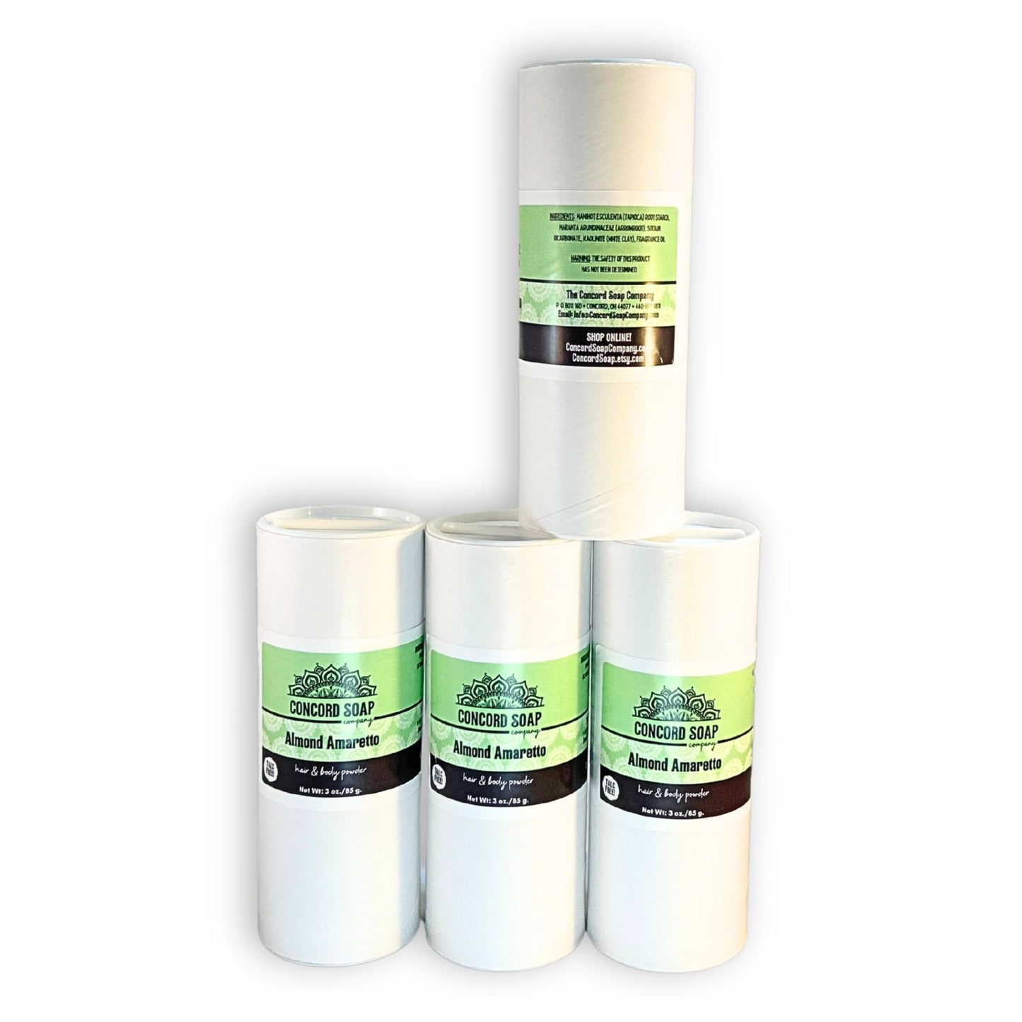 Almond Amaretto Handmade Hair and Body Powder - talc free