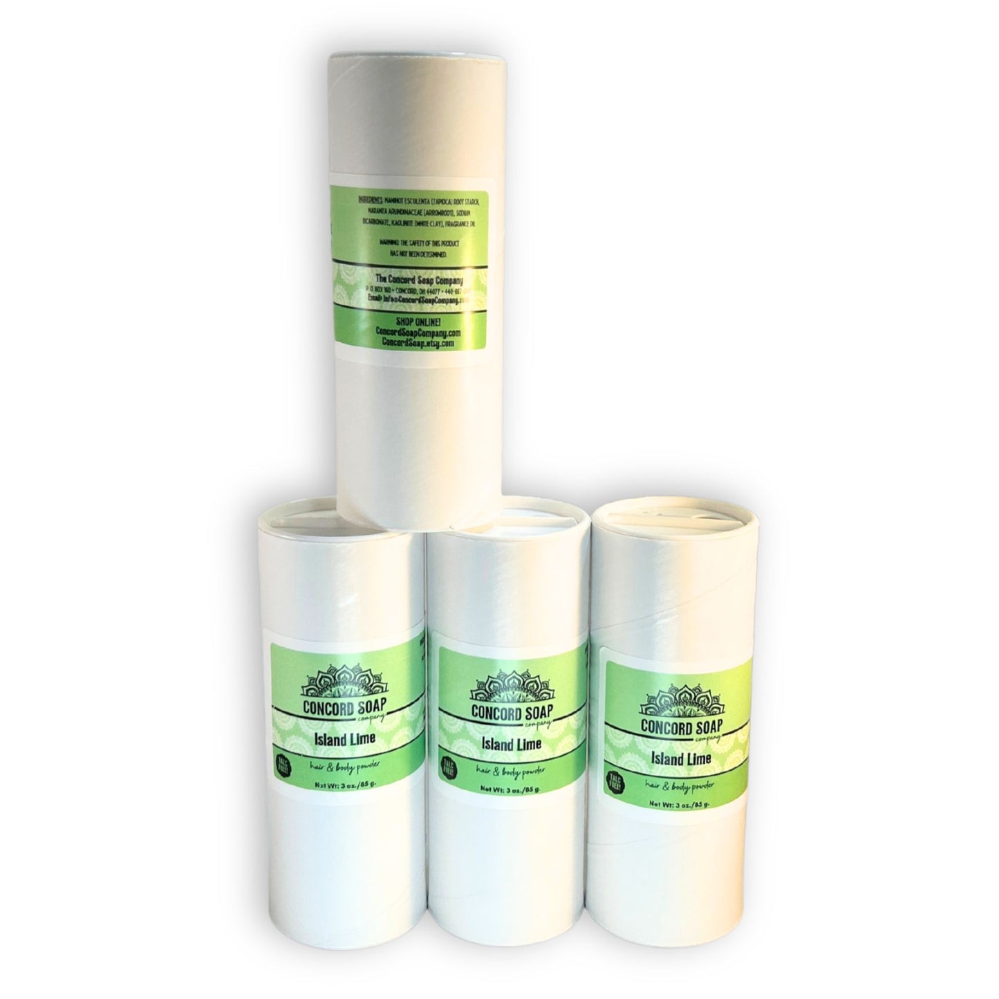Island Lime Handmade Hair and Body Powder - talc free