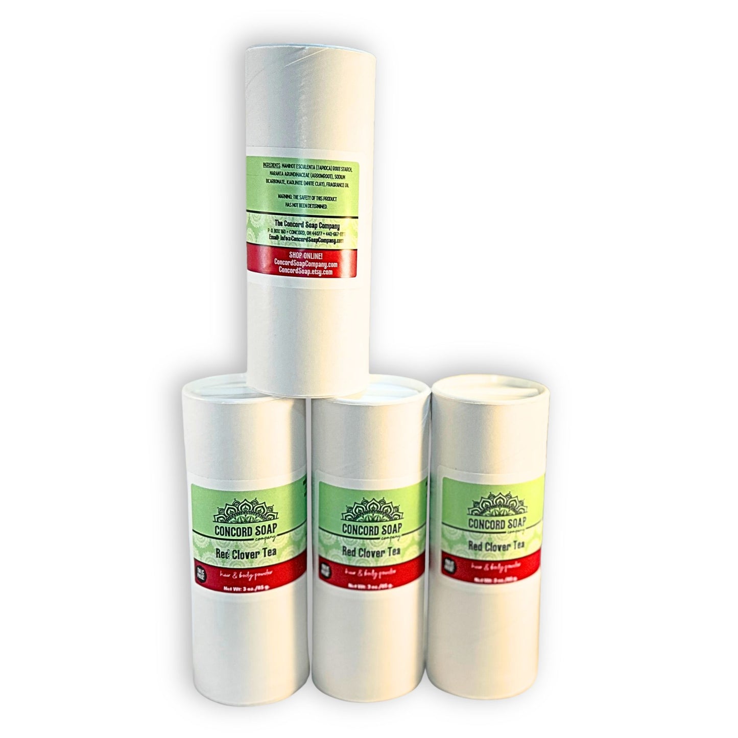 Red Clover Tea Handmade Hair and Body Powder - talc free