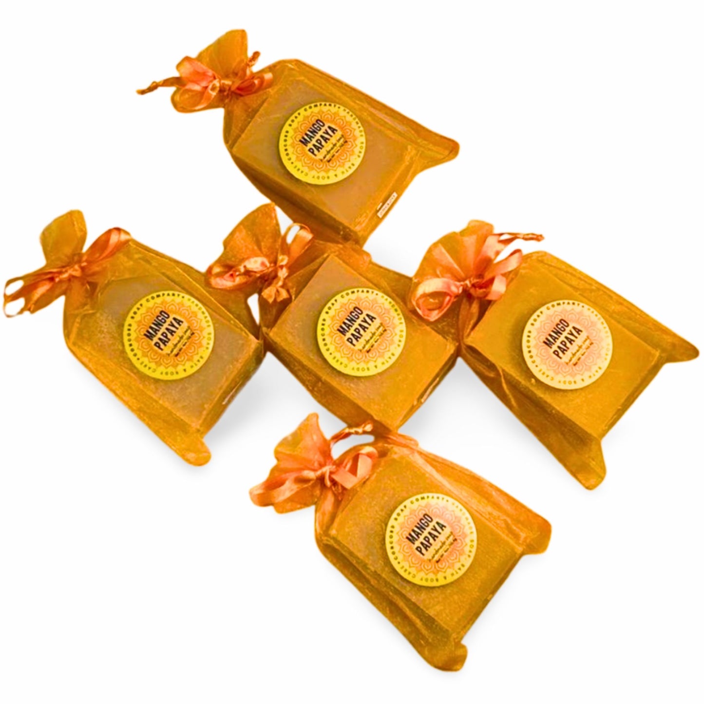 NEW Mango Papaya Natural Soap Bar – Handmade Vegan Cold Process, Hydrating, Fruity, 4 oz