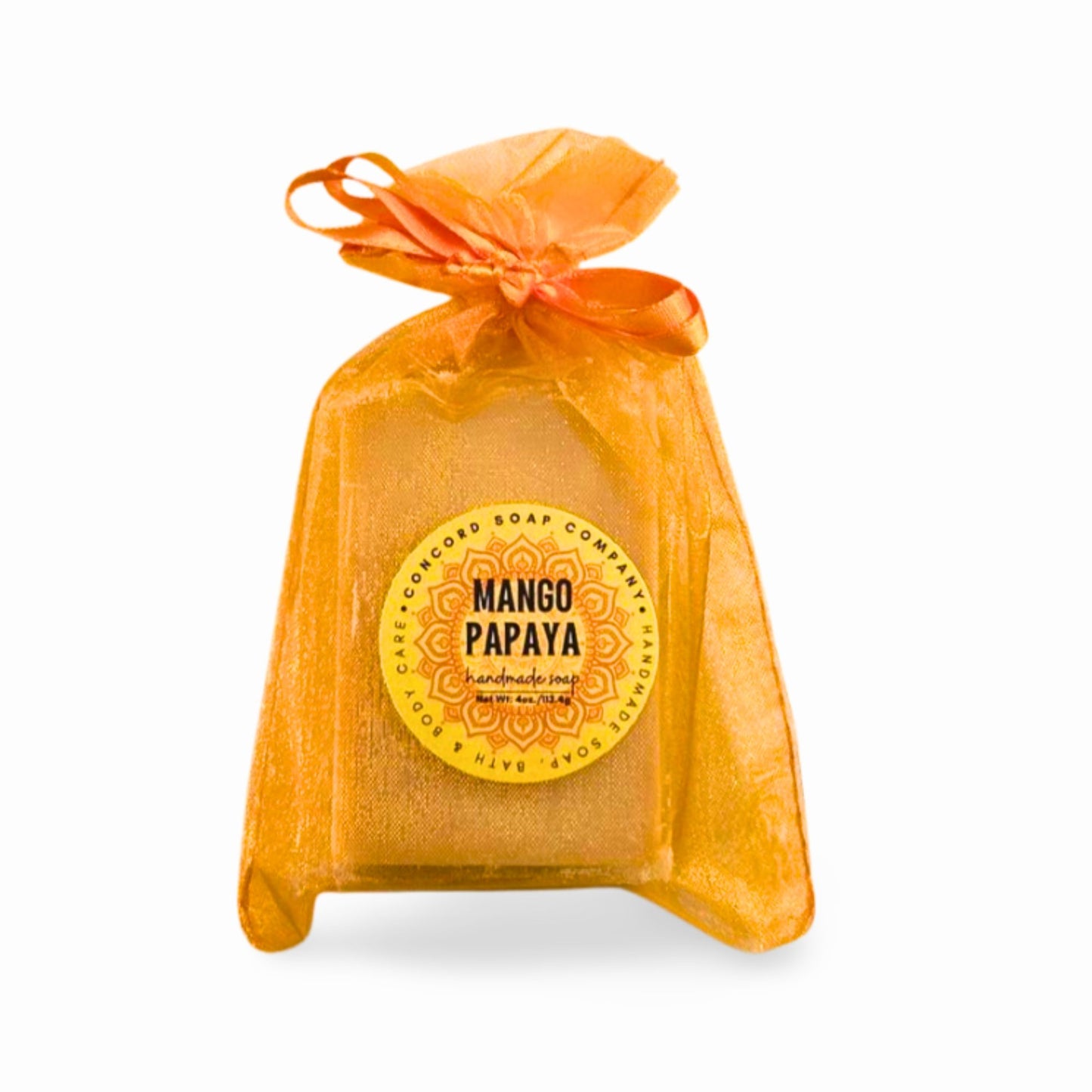 NEW Mango Papaya Natural Soap Bar – Handmade Vegan Cold Process, Hydrating, Fruity, 4 oz