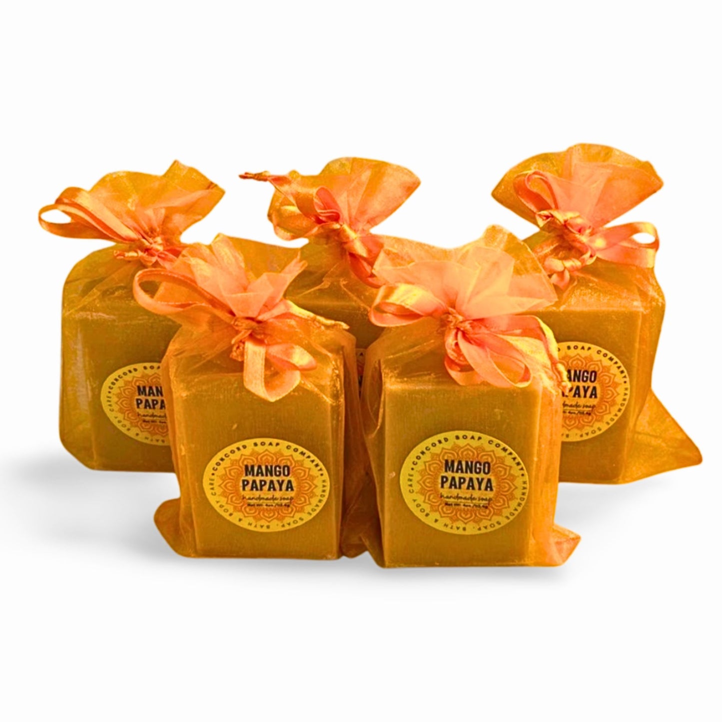 NEW Mango Papaya Natural Soap Bar – Handmade Vegan Cold Process, Hydrating, Fruity, 4 oz