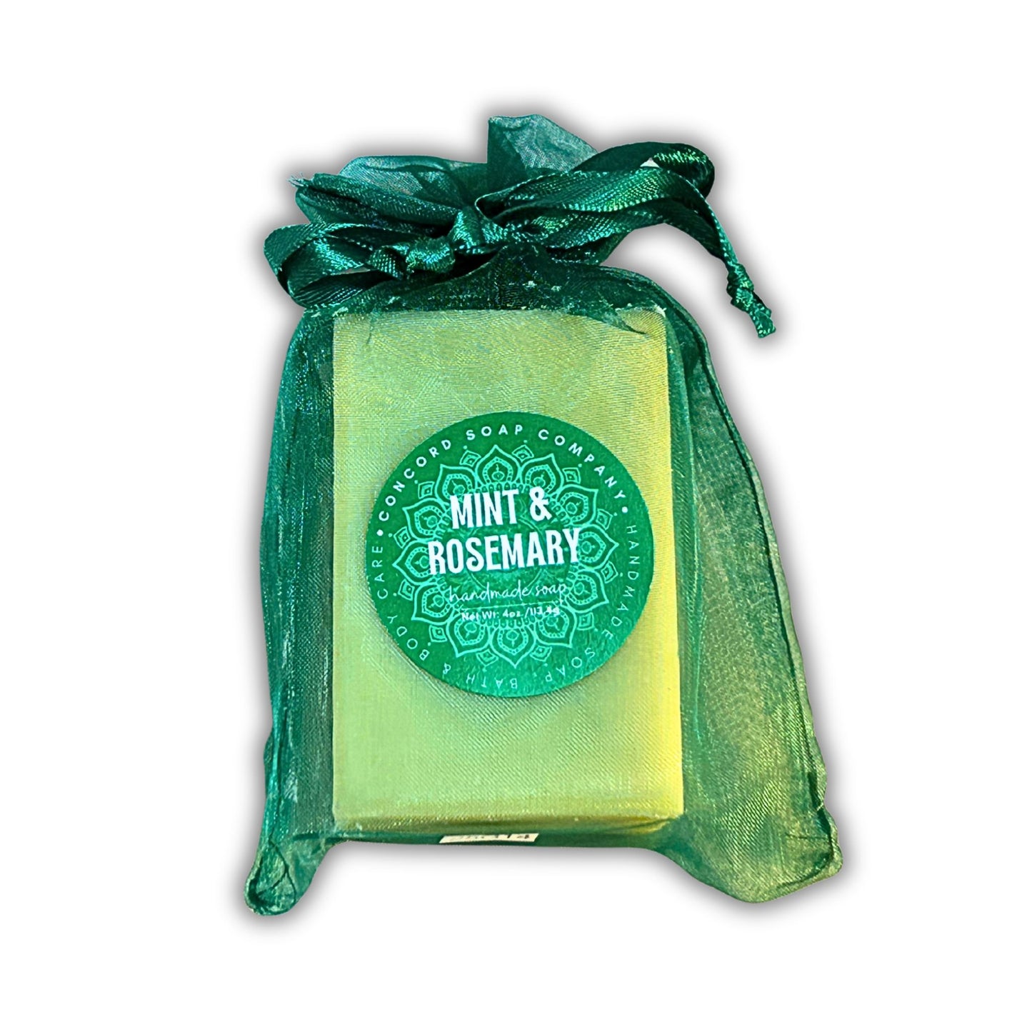 NEW Mint + Rosemary Soap Bar – Handmade Cold Process, Vegan Natural Soap, Minty Herb, Garden Lover Gift, 4 oz