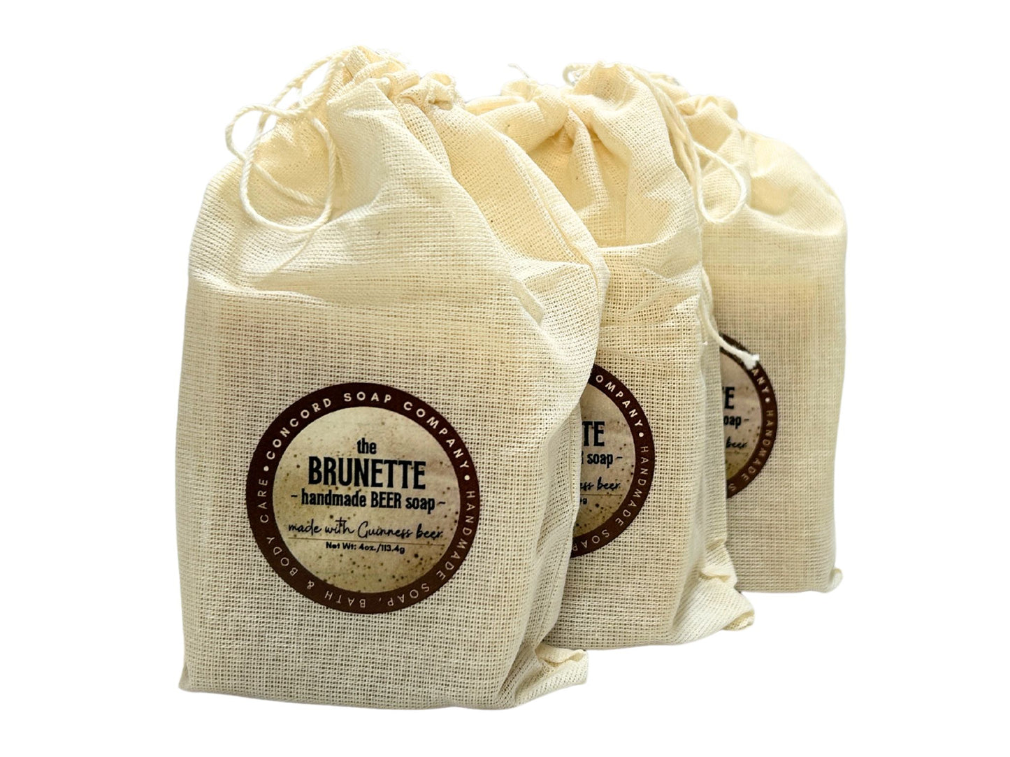 Brunette BEER Natural Soap Bar – Made with Guinness, Vegan Cold Process, Conditioning, Warm & Cozy Scent, 4 oz