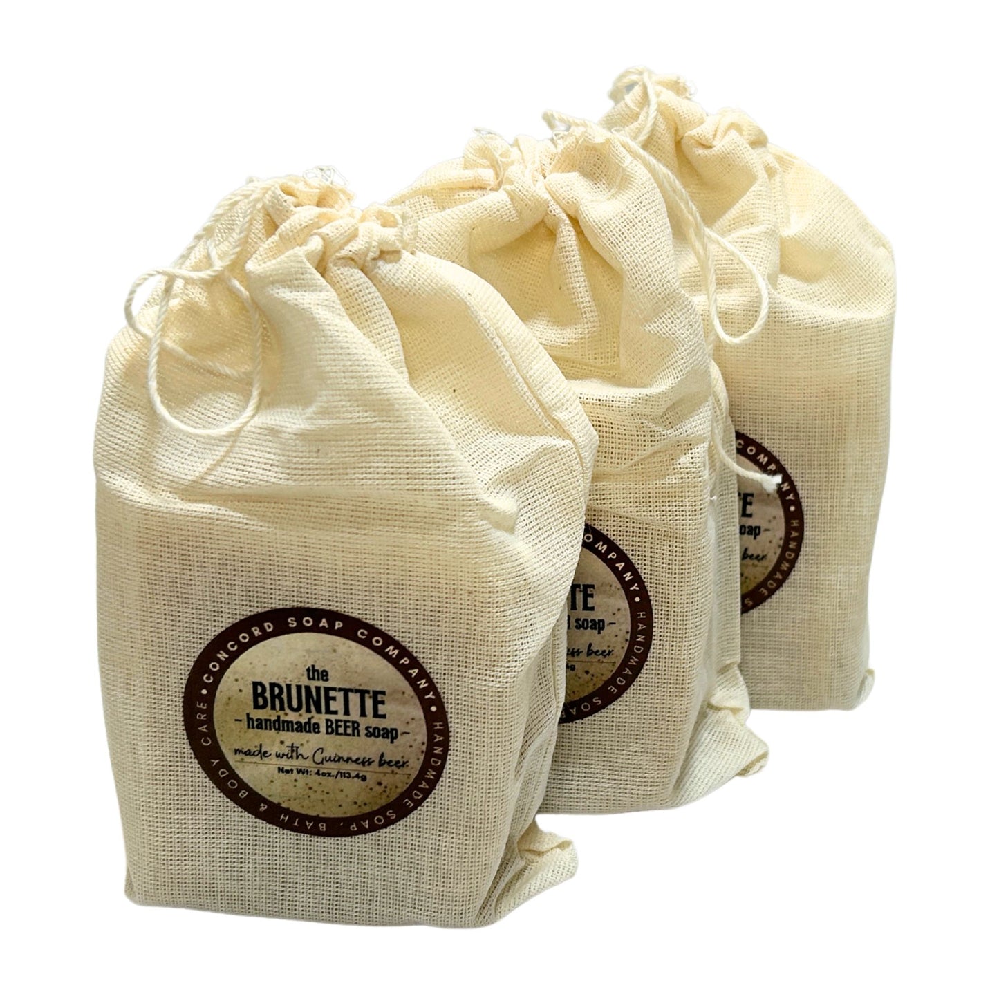 Brunette BEER Natural Soap Bar – Made with Guinness, Vegan Cold Process, Conditioning, Warm & Cozy Scent, 4 oz