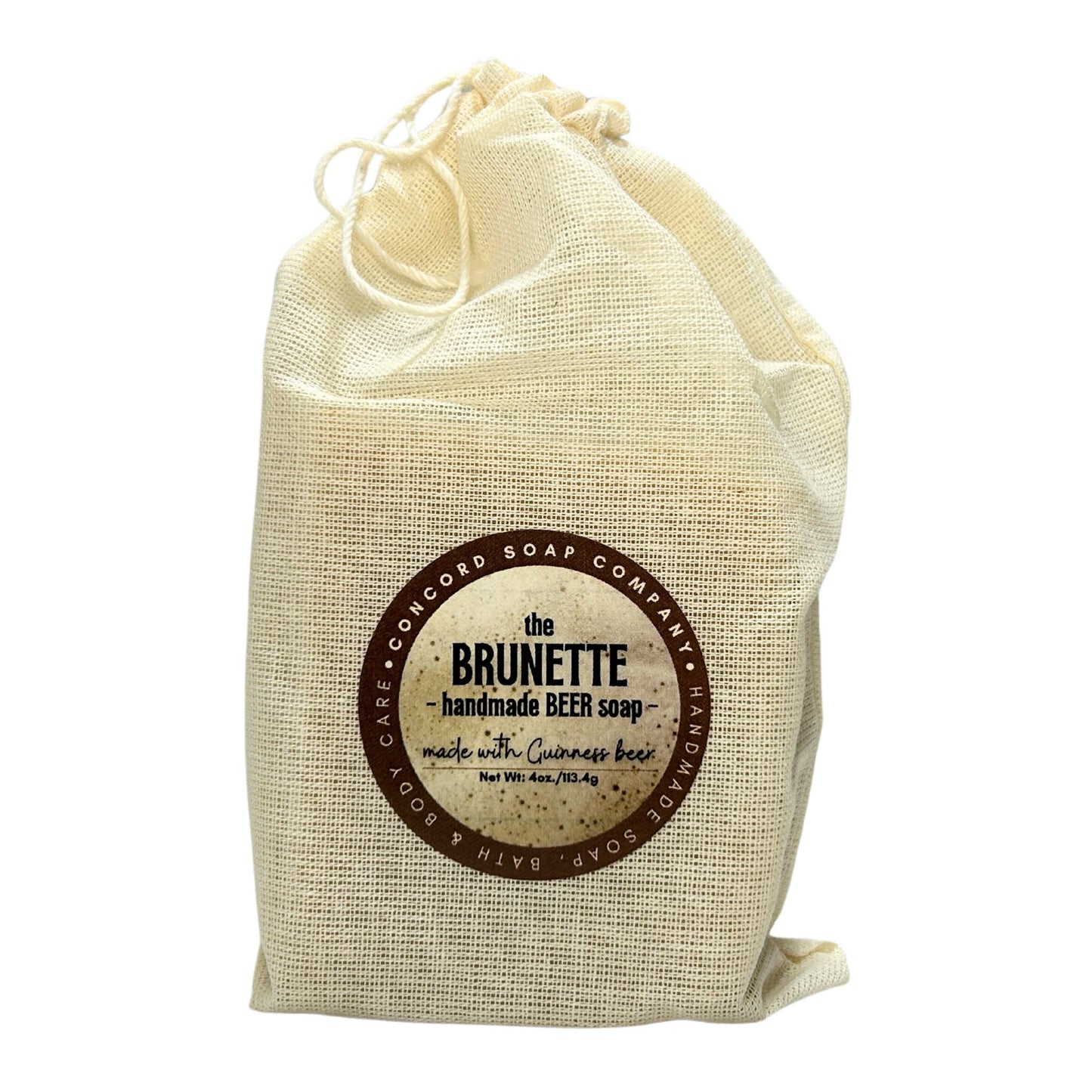 Brunette BEER Natural Soap Bar – Made with Guinness, Vegan Cold Process, Conditioning, Warm & Cozy Scent, 4 oz