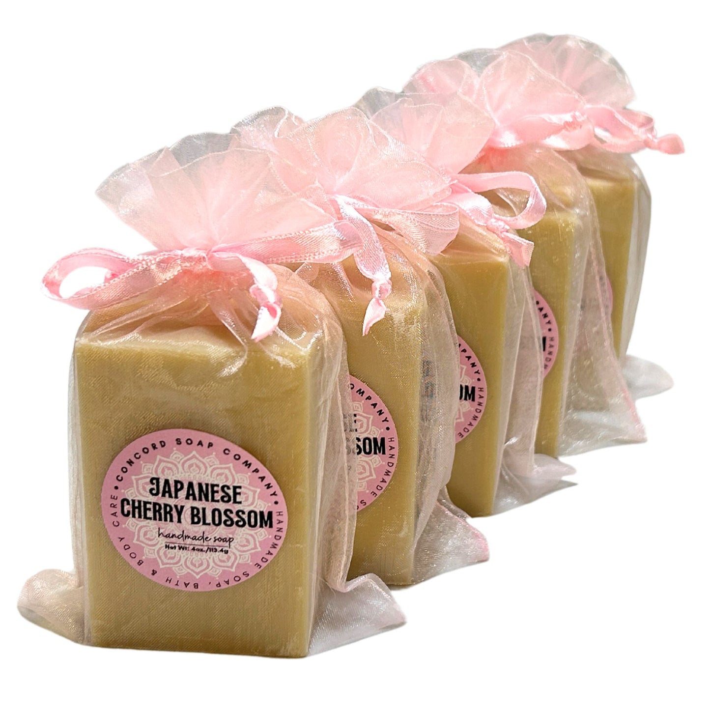 Japanese Cherry Blossom Vegan Soap Bar – Handmade Cold Process, Everyday Luxury, Floral, 4 oz