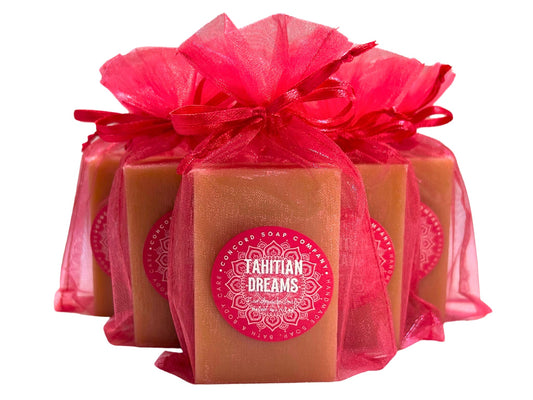Tahitian Dreams Vegan Soap Bar – Handmade Cold Process, Everyday Luxury, Exotic Scent, 4 oz