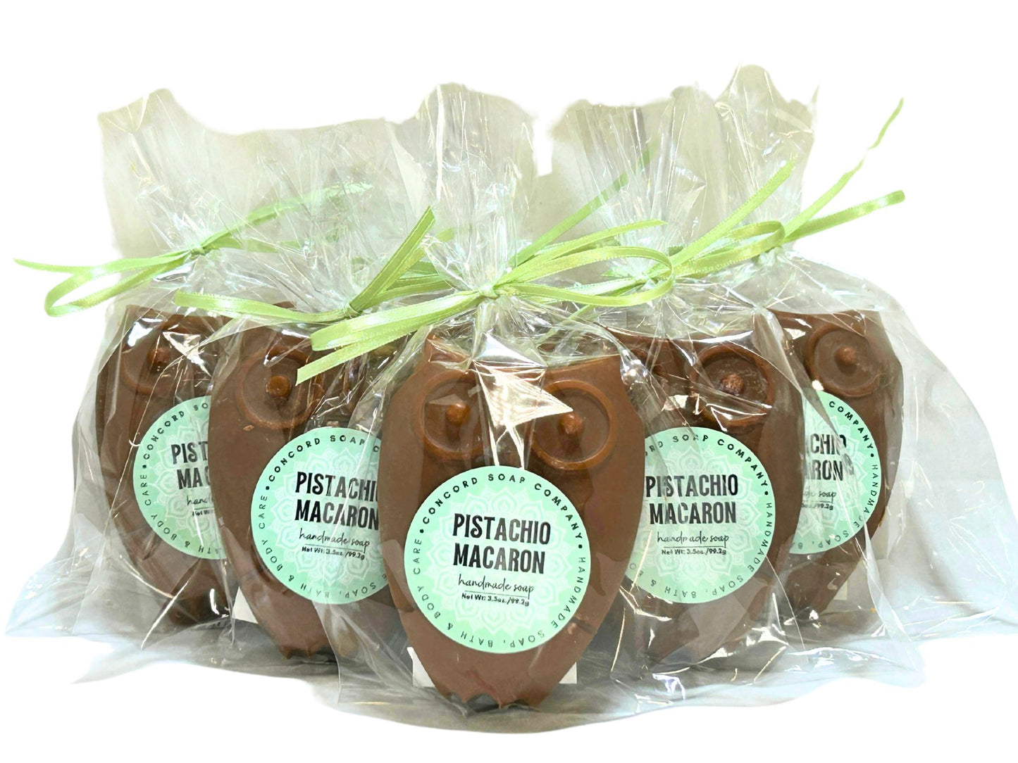 Pistachio Macaron Owl Handmade Soap – Natural Cold Process Bar, Gourmand, Made with Sustainable Palm Oil, 3 oz