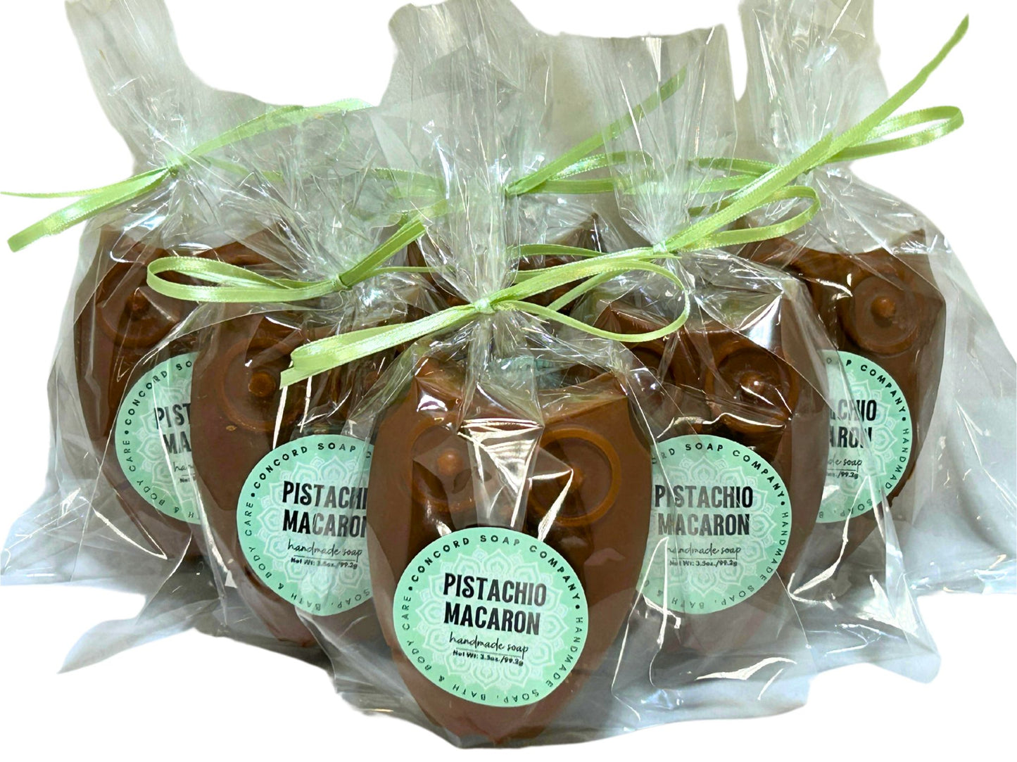 Pistachio Macaron Owl Handmade Soap – Natural Cold Process Bar, Gourmand, Made with Sustainable Palm Oil, 3 oz