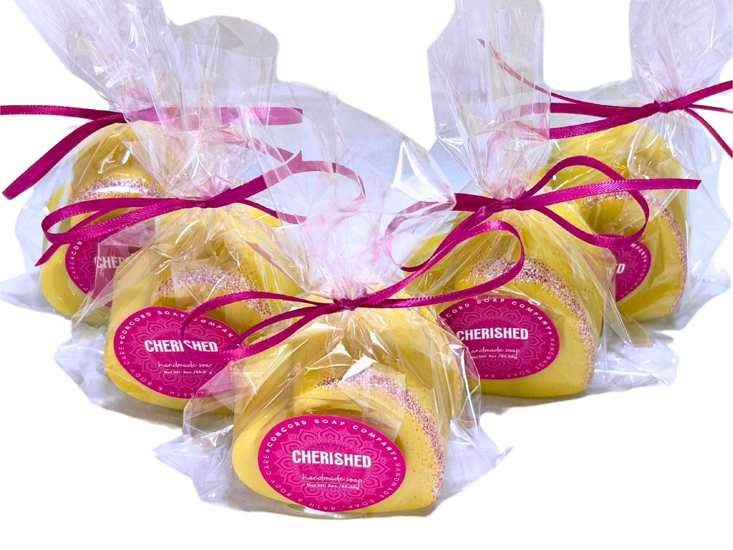 Cherished Vegan Soap Bar – Handmade Cold Process, Birthday Gift, Floral, 3 oz