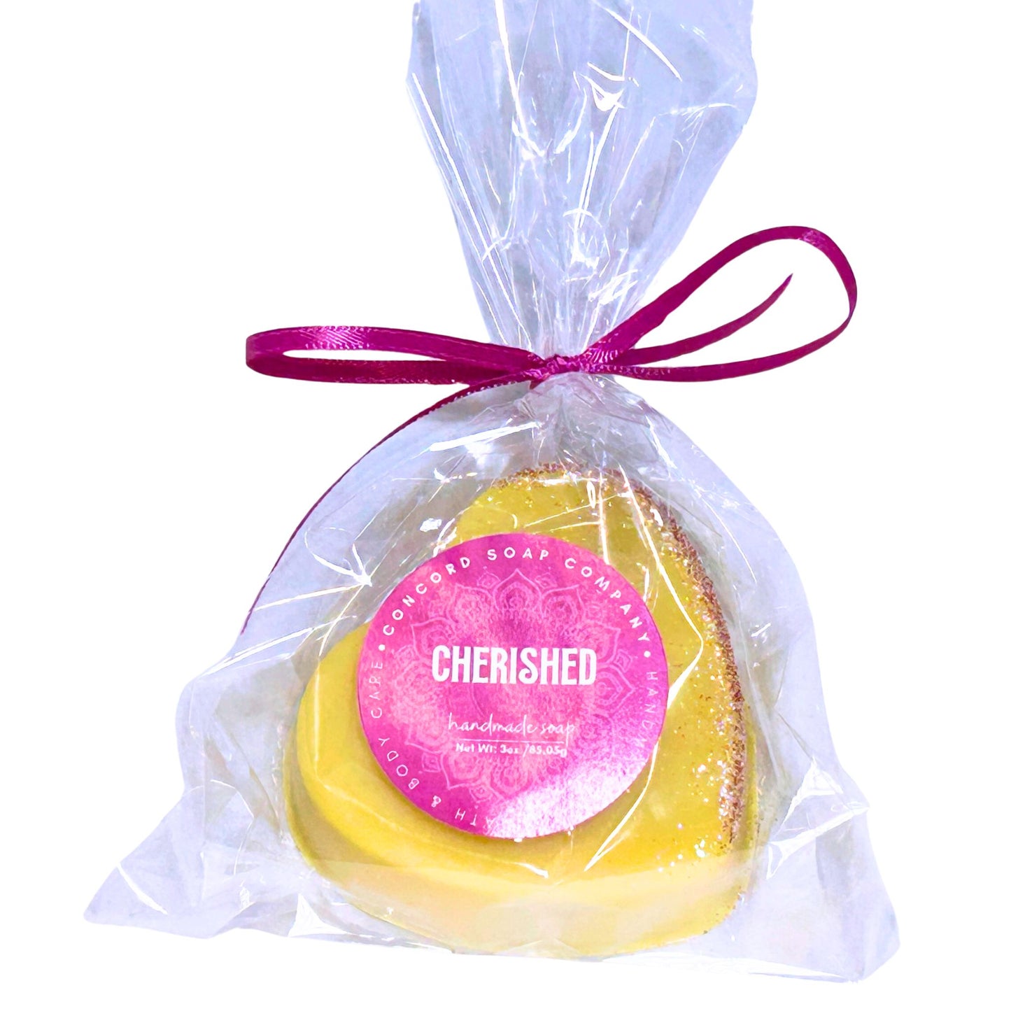 Cherished Vegan Soap Bar – Handmade Cold Process, Birthday Gift, Floral, 3 oz