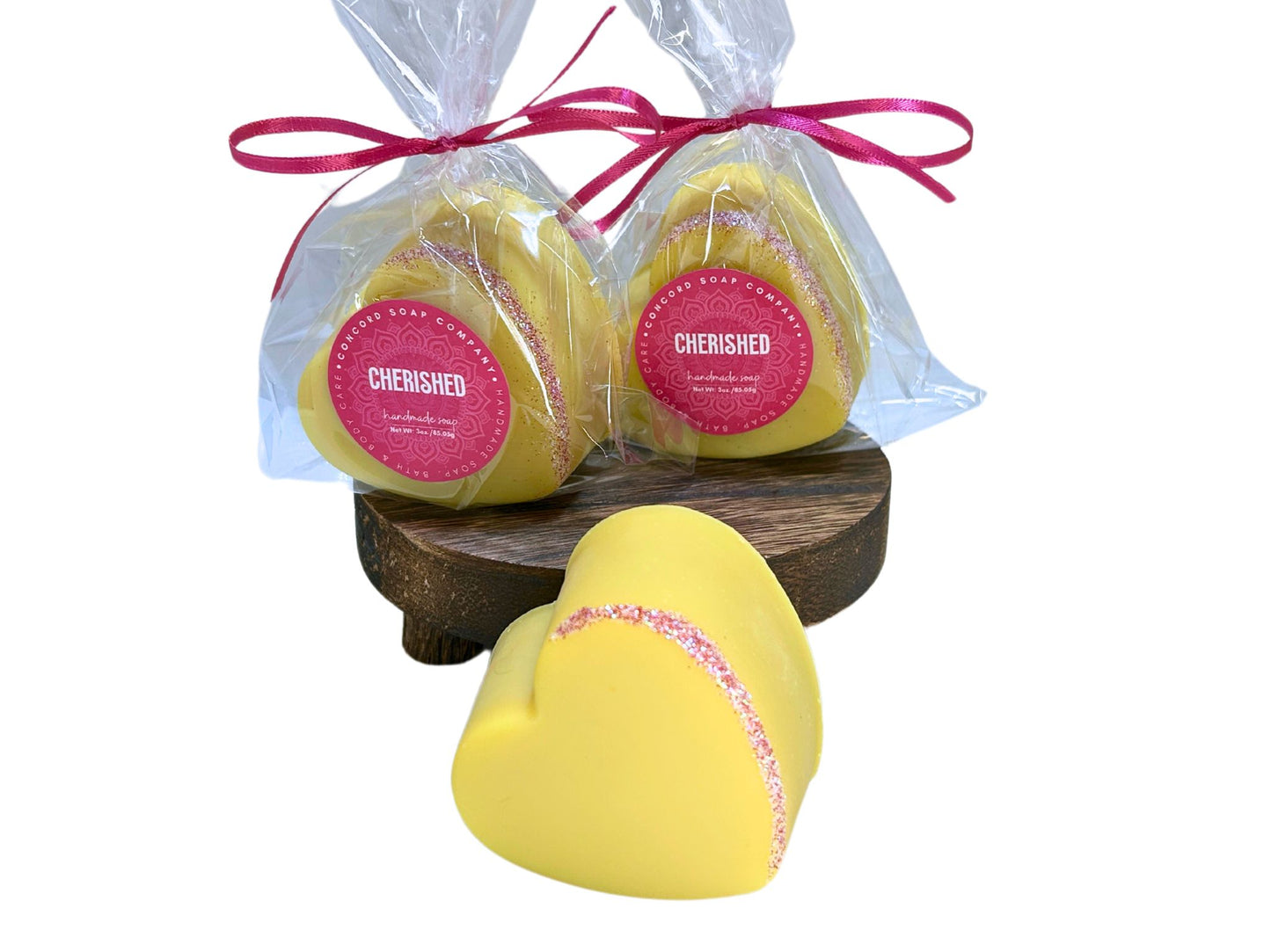 Cherished Vegan Soap Bar – Handmade Cold Process, Birthday Gift, Floral, 3 oz