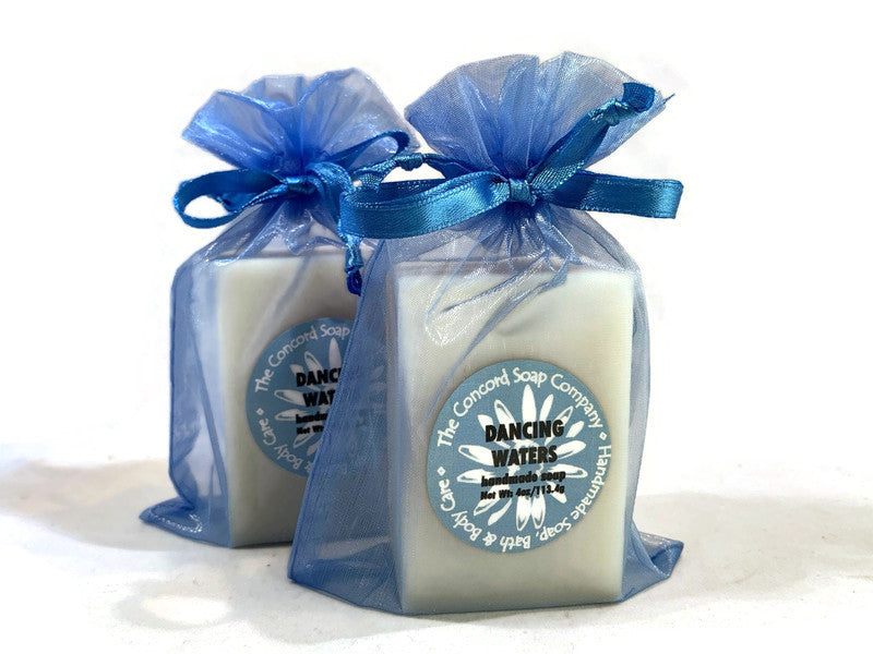 Dancing Waters Natural Soap Bar – Handmade Vegan Cold Process, Clean Invigorating Scent, 4 oz
