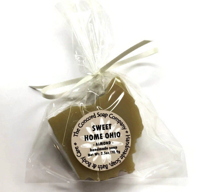Sweet Home Ohio Soap Bar – Handmade State of Ohio Shaped Soap, Natural Vegan Cold Process, Assorted Fragrances, Tourist Souvenir Gift, 2.5oz