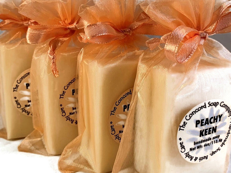 Peachy Keen Natural Soap Bar – Vegan Cold Process, Conditioning, Fruity, 4 oz