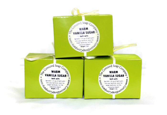 Warm Vanilla Sugar Handmade Bath Salts, 5oz