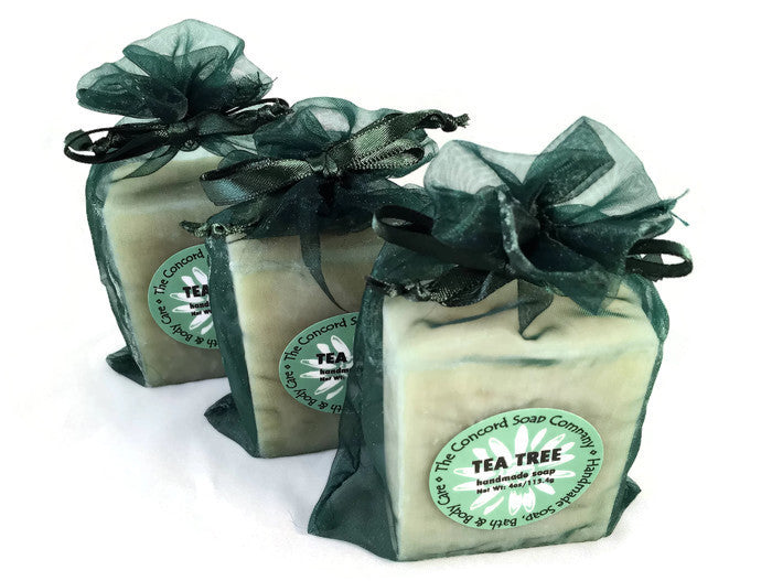 Tea Tree Cold Process Soap – Handmade Vegan Bar, Unisex Natural Skincare, Scented with Essential Oil, 4 oz