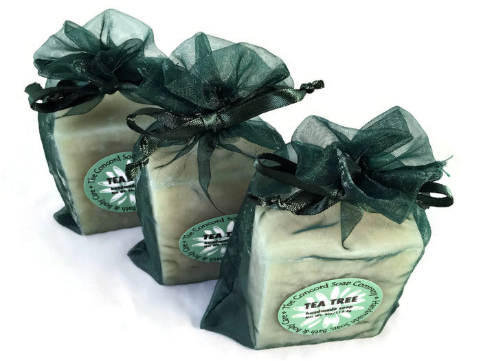 Tea Tree Cold Process Soap – Handmade Vegan Bar, Unisex Natural Skincare, Scented with Essential Oil, 4 oz