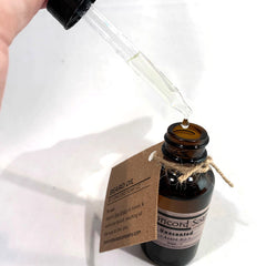 Unscented Handmade Beard Oil - 1 oz, dropper, amber glass bottle