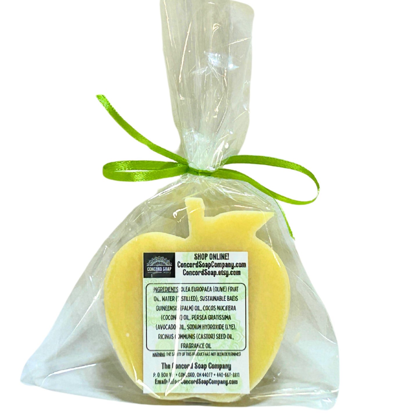 NEW Green Apple Handmade Cold Process Soap Bar, 3oz - cute apple shape - Seasonal Fall Holiday Scent