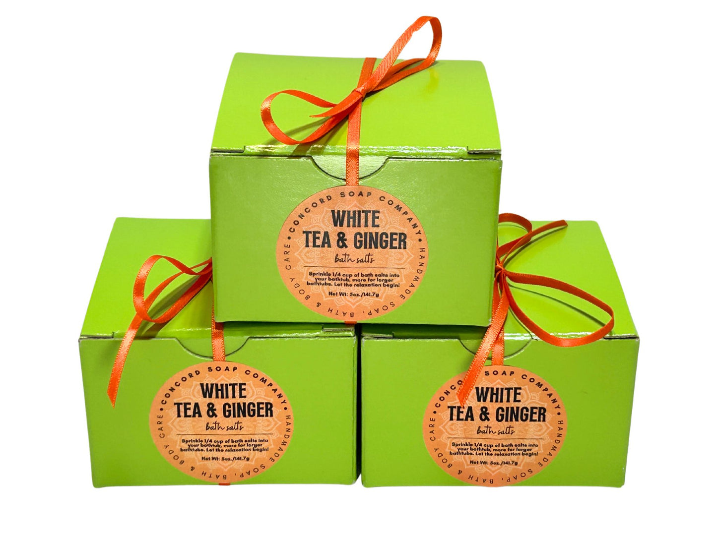 NEW White Tea & Ginger Handmade Bath Salts 5oz