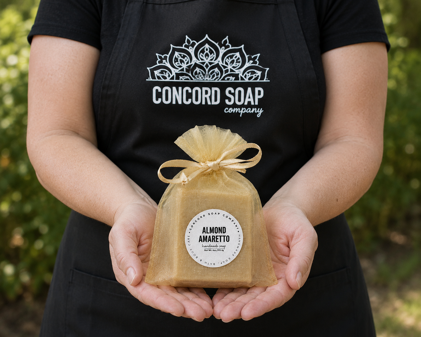 Almond Amaretto Handmade Soap – Natural Cold Process Bar, Sweet Cherry Almond Fragrance, Birthday Gift, 4 oz