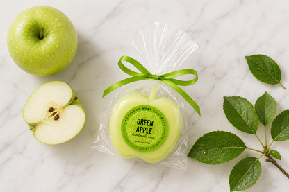 Green Apple Vegan Soap Bar – Handmade Cold Process, Everyday Luxury, Fruity, 3 oz