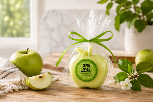 Green Apple Vegan Soap Bar – Handmade Cold Process, Everyday Luxury, Fruity, 3 oz