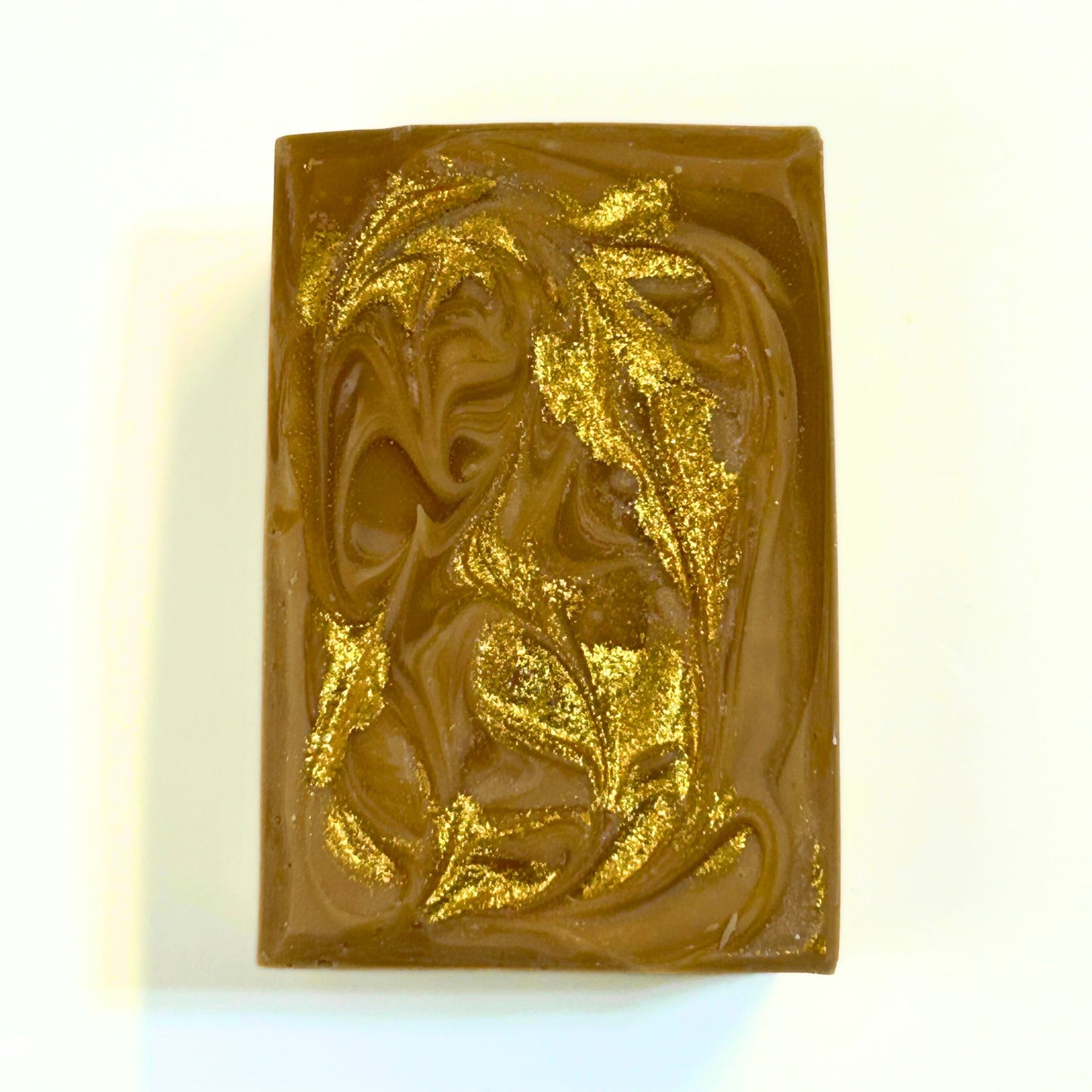 NEW Gold, Frankincense & Myrrh Natural Soap Bar – with gold mica swirl, Christmas fragrance, handmade cold process, 4 oz