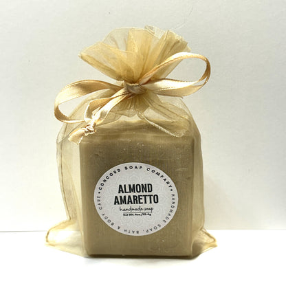 Almond Amaretto Handmade Soap – Natural Cold Process Bar, Sweet Cherry Almond Fragrance, Birthday Gift, 4 oz