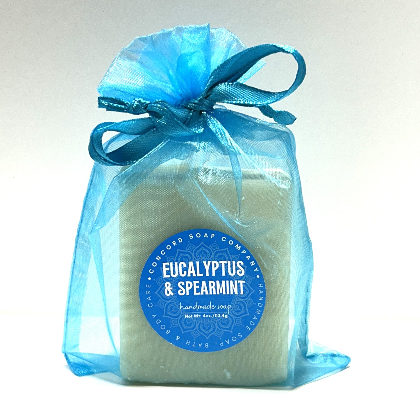 Eucalyptus and Spearmint Handmade Soap – Natural Cold Process Bar, Hydrating, Invigorating Minty Scent, Unisex Vegan Gift, 4 oz