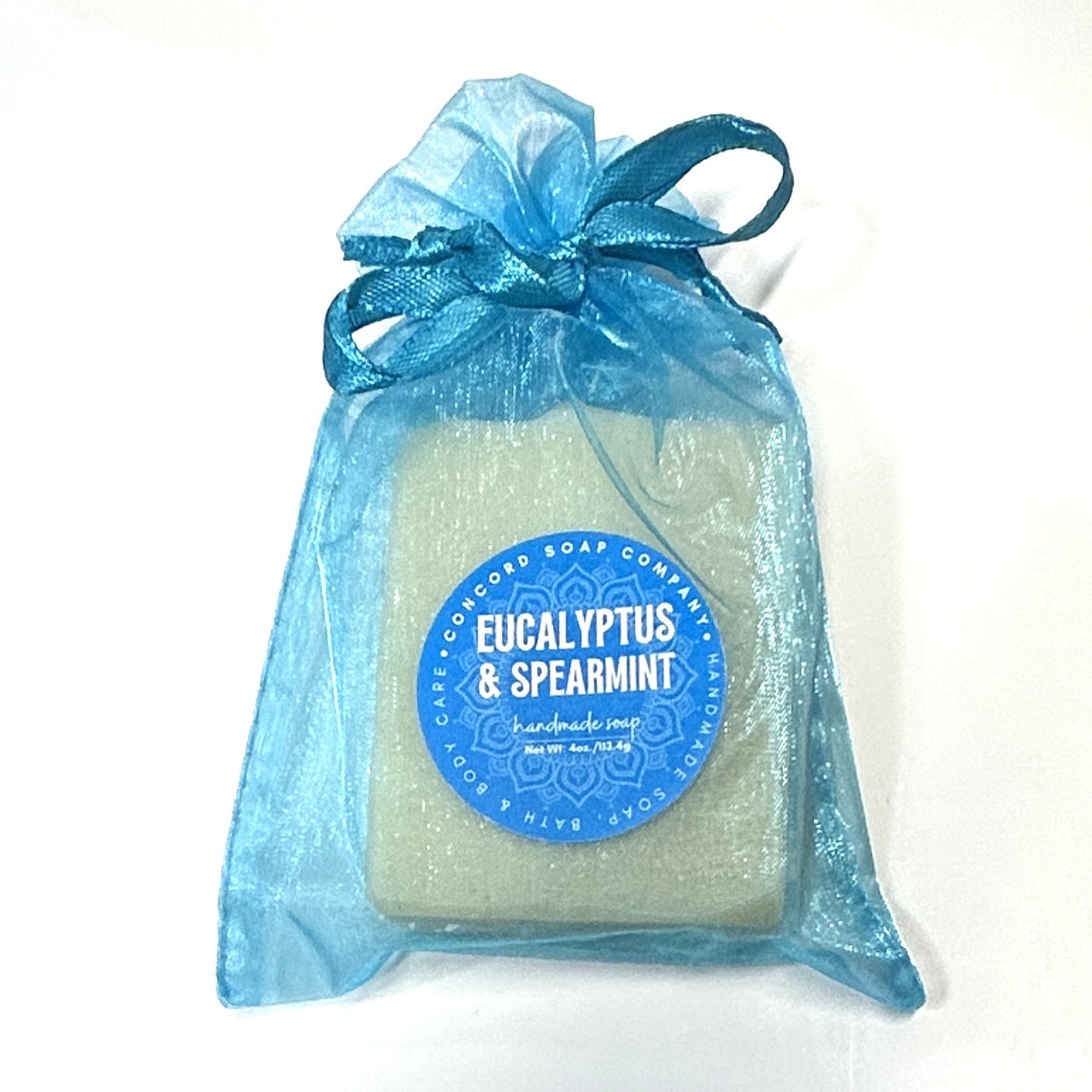 Eucalyptus and Spearmint Handmade Soap – Natural Cold Process Bar, Hydrating, Invigorating Minty Scent, Unisex Vegan Gift, 4 oz
