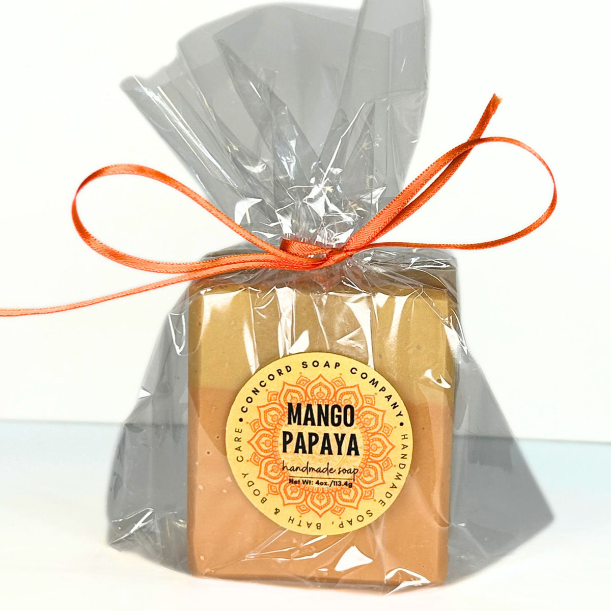 NEW Mango Papaya Natural Soap Bar – Handmade Vegan Cold Process, Hydrating, Fruity, 4 oz