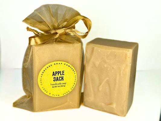 Apple Jack Soap Bar – Handmade Cold Process, Natural Vegan Skincare, Cinnamon Spice, 4 oz