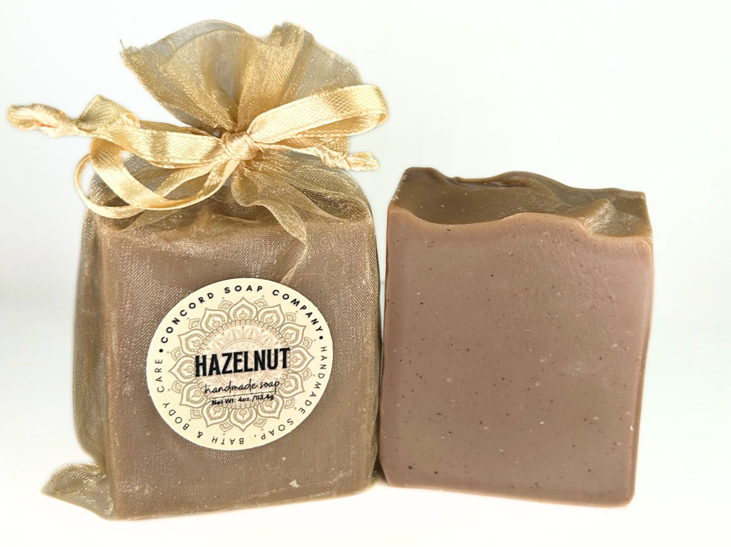 Hazelnut Soap Bar – Now Made with Coconut Milk, Handmade Cold Process, Natural Vegan Skincare, Gourmand, Coffee Lover Gift, 4 oz
