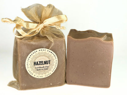 Hazelnut Soap Bar – Now Made with Coconut Milk, Handmade Cold Process, Natural Vegan Skincare, Gourmand, Coffee Lover Gift, 4 oz