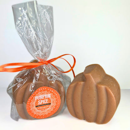 Pumpkin Spice Soap Bar – Pumpkin Shaped Cold Process Soap, Cinnamon Fall Scent, 3 oz