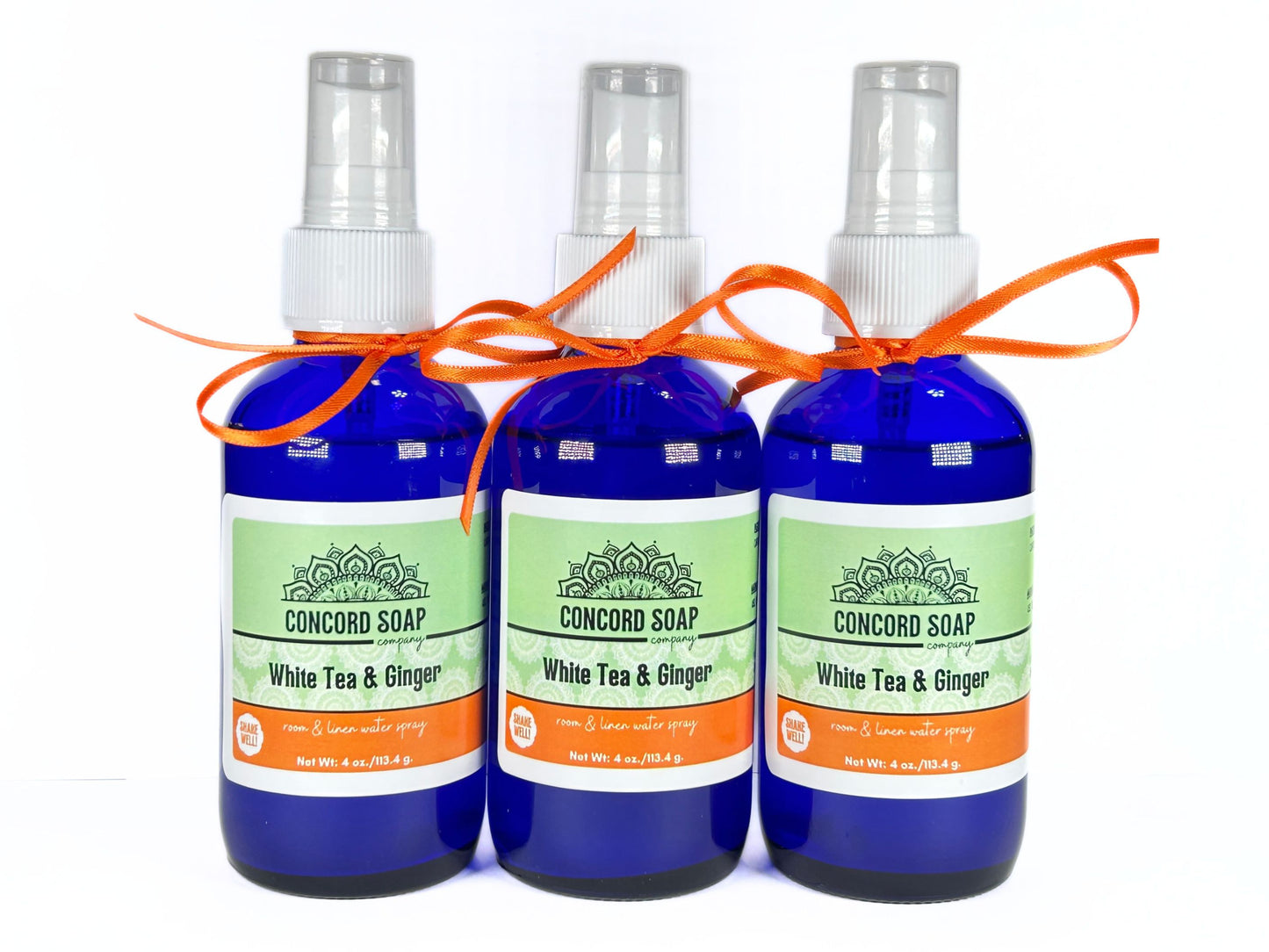White Tea & Ginger Handmade Room and Linen Water Spray