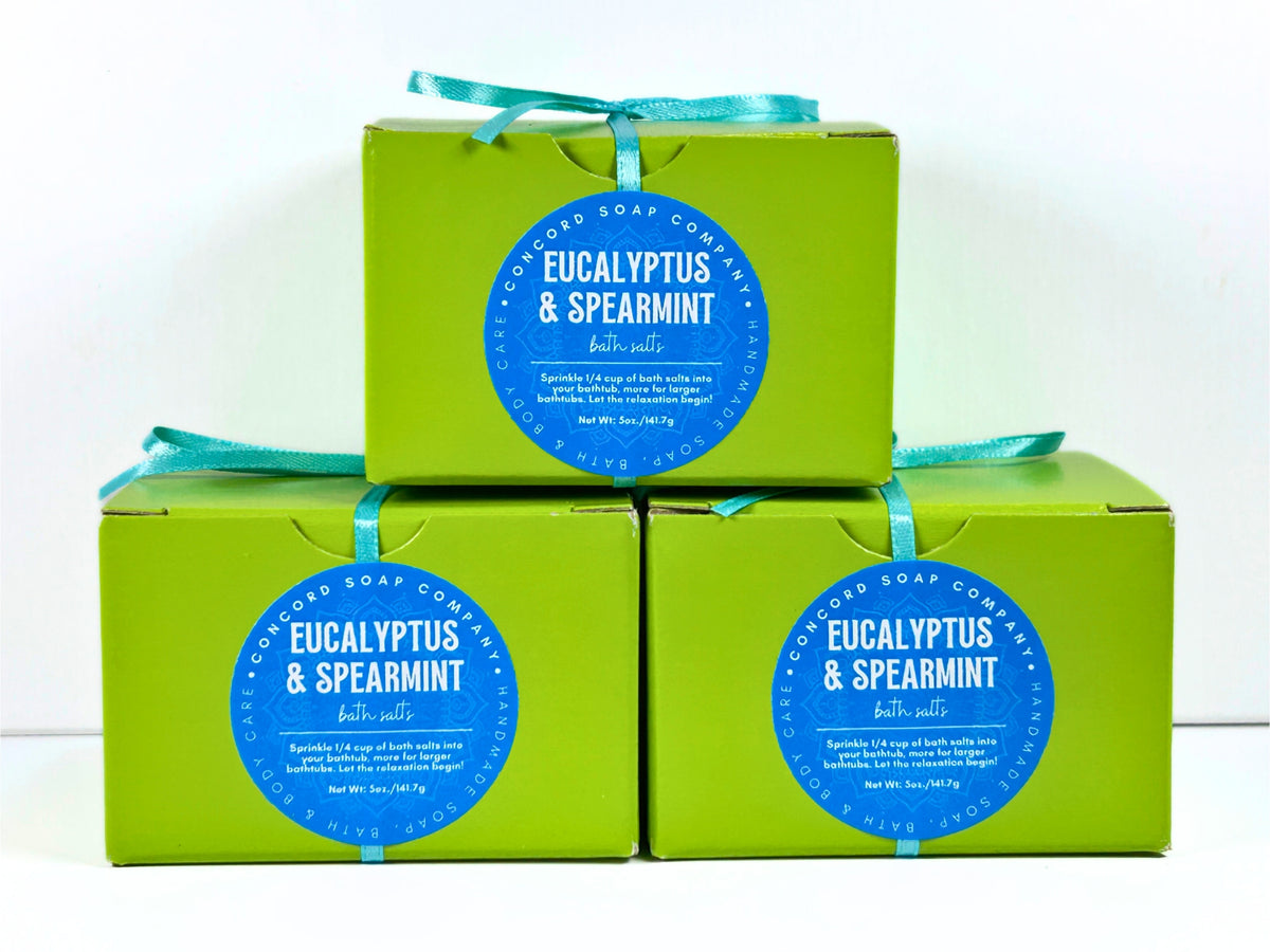 Eucalyptus and Spearmint Handmade Bath Salts, 5oz