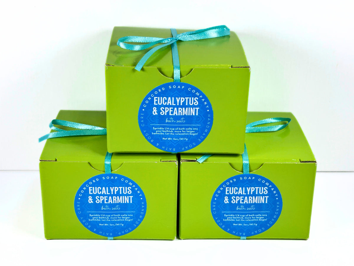 Eucalyptus and Spearmint Handmade Bath Salts, 5oz