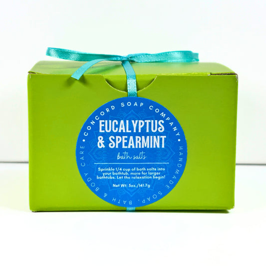 Eucalyptus and Spearmint Handmade Bath Salts, 5oz