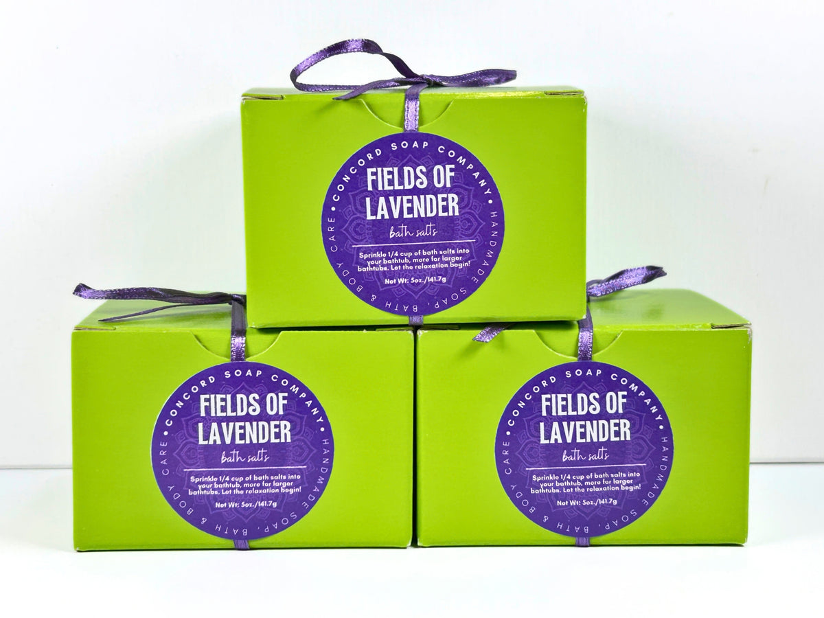 Fields of Lavender Handmade Bath Salts, 5oz