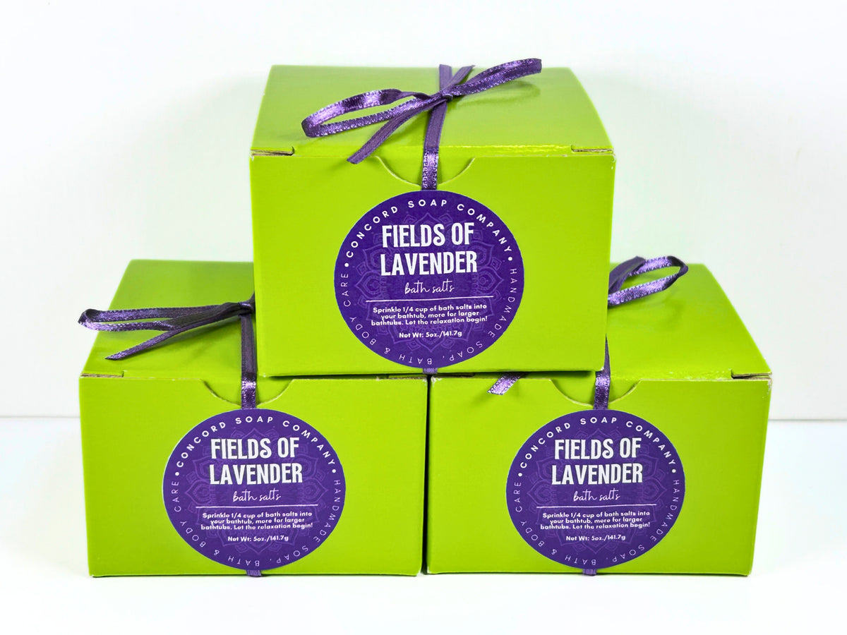 Fields of Lavender Handmade Bath Salts, 5oz