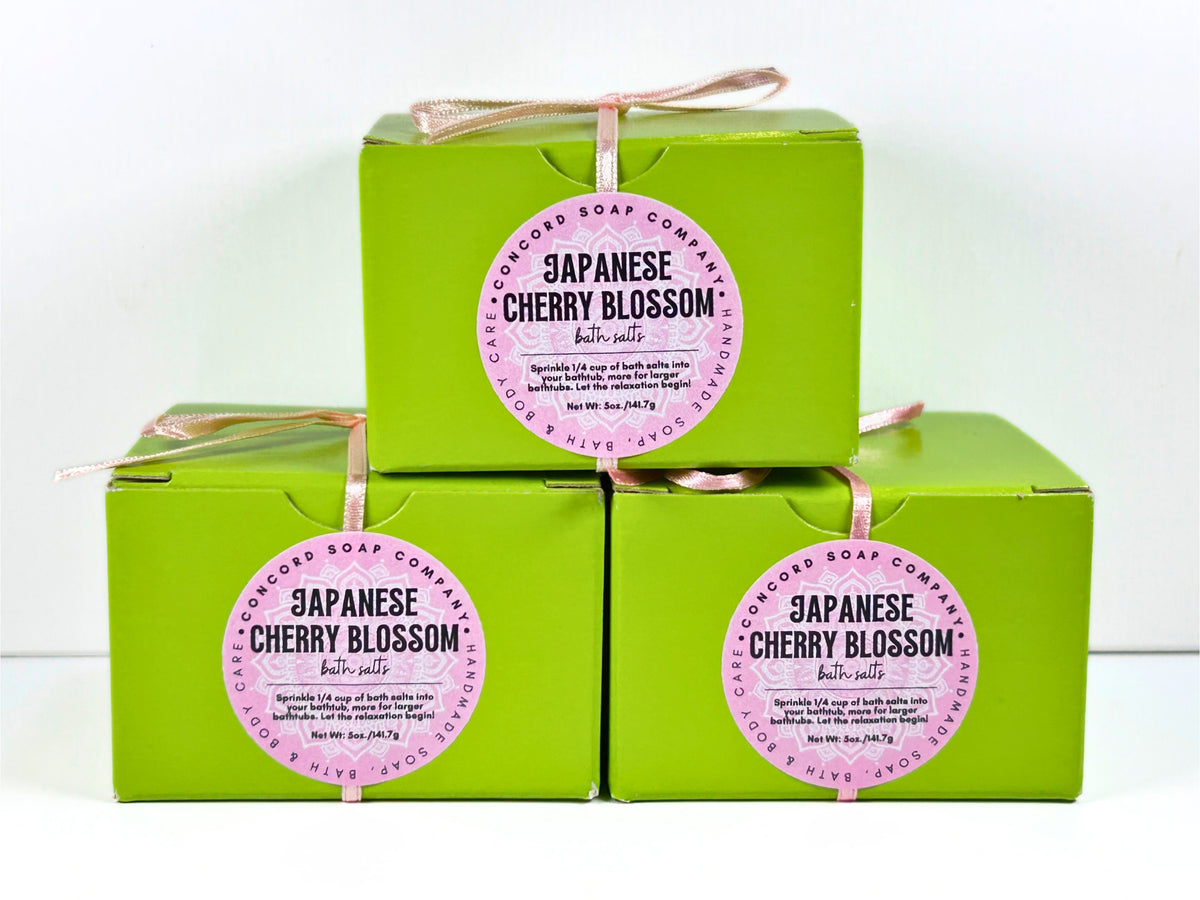 NEW Japanese Cherry Blossom Handmade Bath Salts 5oz