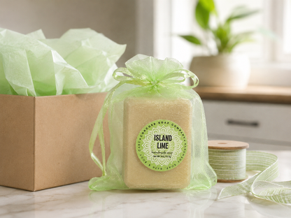 Island Lime Vegan Soap Bar – Handmade Cold Process, Everyday Luxury, Citrusy, 4 oz