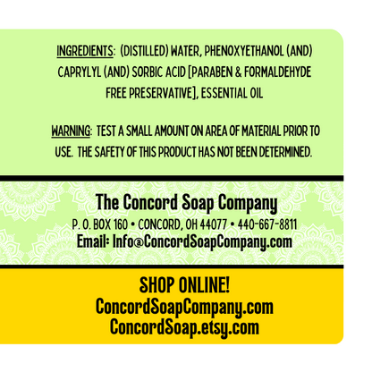 Patchouli Handmade Room and Linen Water Spray