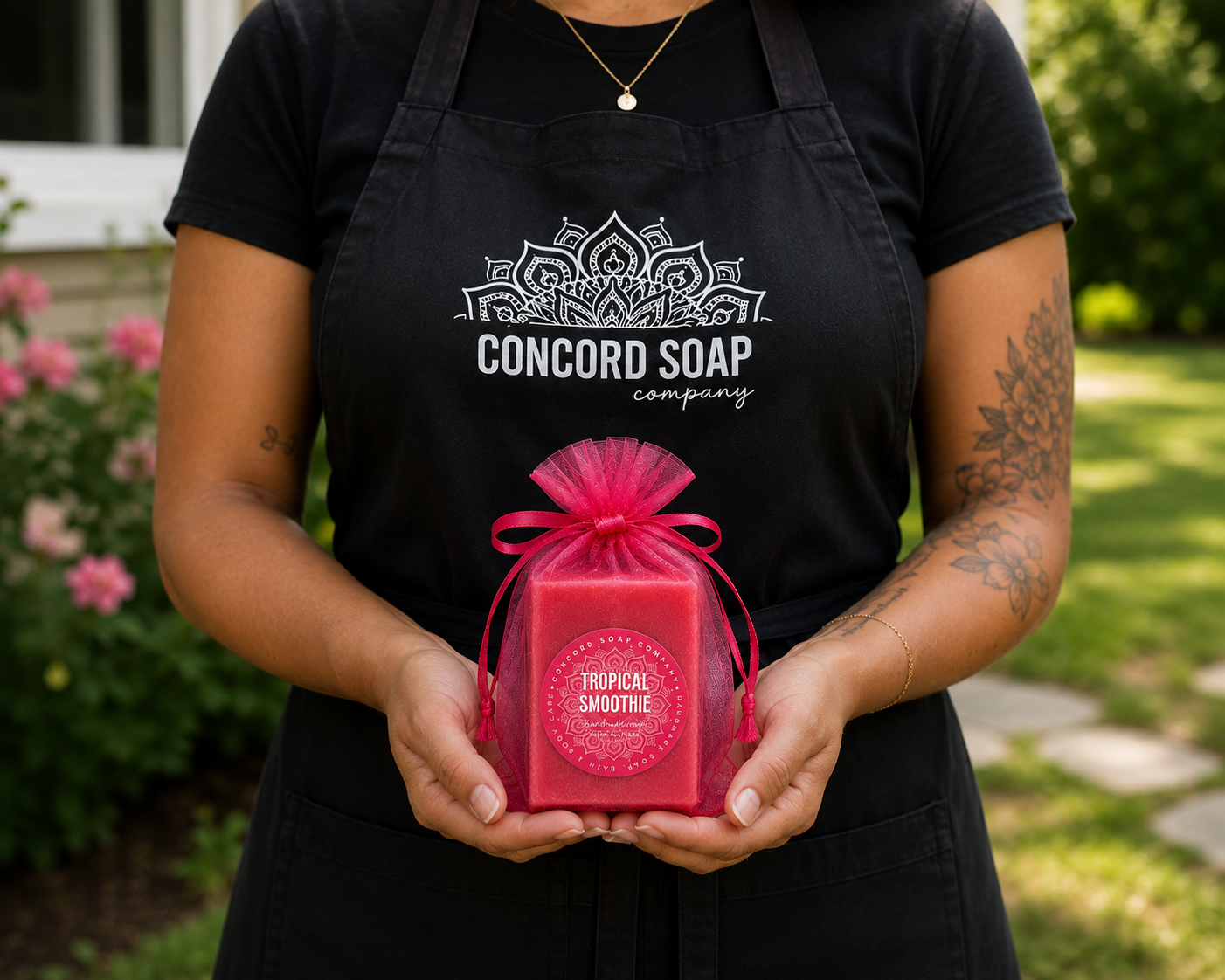 NEW Tropical Smoothie Vegan Soap Bar, Strawberry Coconut Banana, Natural Handmade Cold Process, Fruity Summer Scent, 4 oz