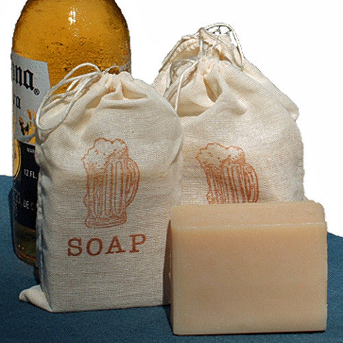 Handmade Blonde Soap made with Corona Beer in muslin bag