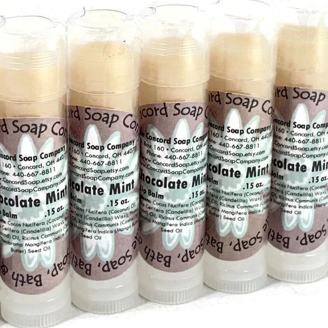 Chocolate Mint Handmade Lip Balm Stick